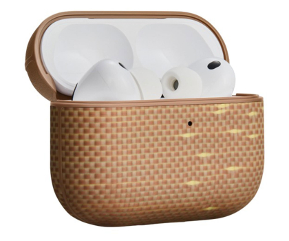 Etui na słuchawki PITAKA Aramid Fiber Magnetic Case do AirPods Pro 3 Golden Glint